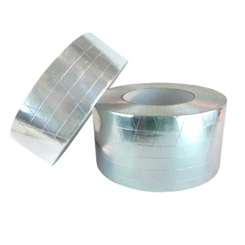 Cinta de papel de aluminio de fibra de vidrio HAOT reforzada autoadhesiva  cinta reflectante de calor resistente al aislamiento de alta temperatura